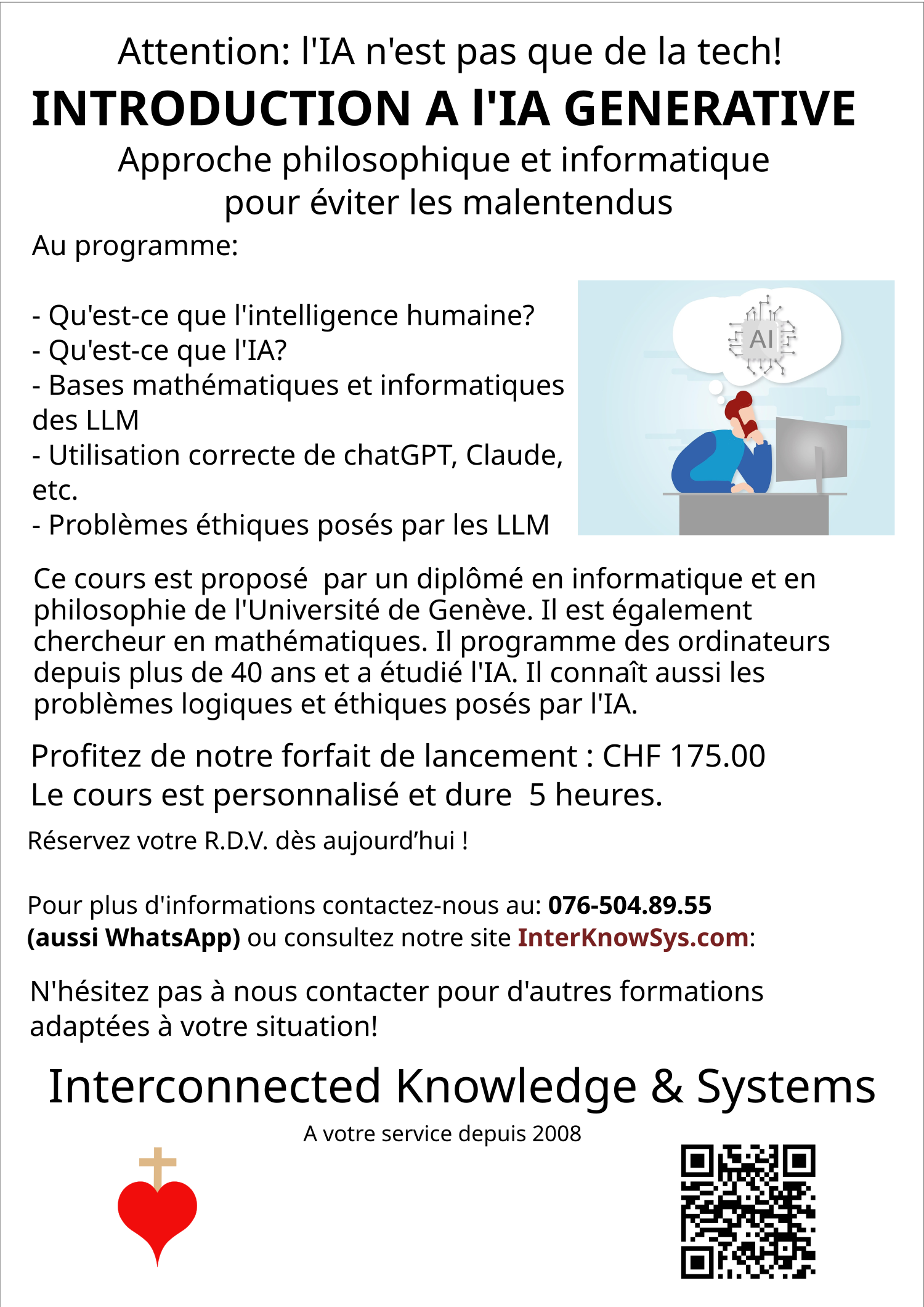Introduction à l'IA générative avec une approche philosophioque